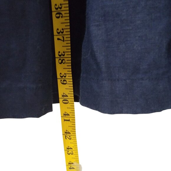 Chico’s Size 3 (US 16) Navy Blue Linen Tiered Midi Dress with Pockets, Like New - Picture 8 of 14
